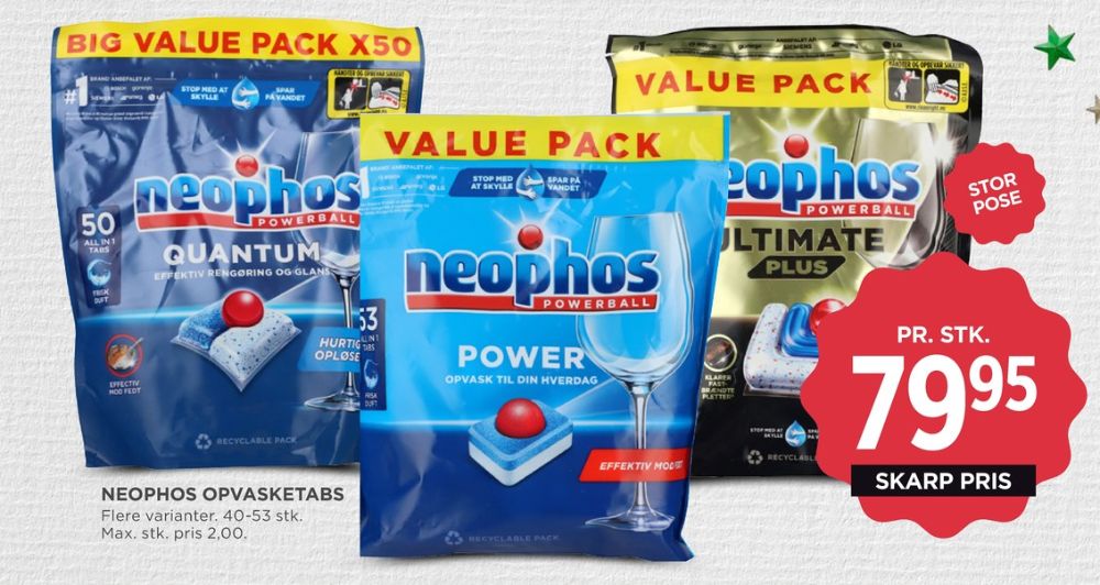 Neophos, Maskinopvask-tabs