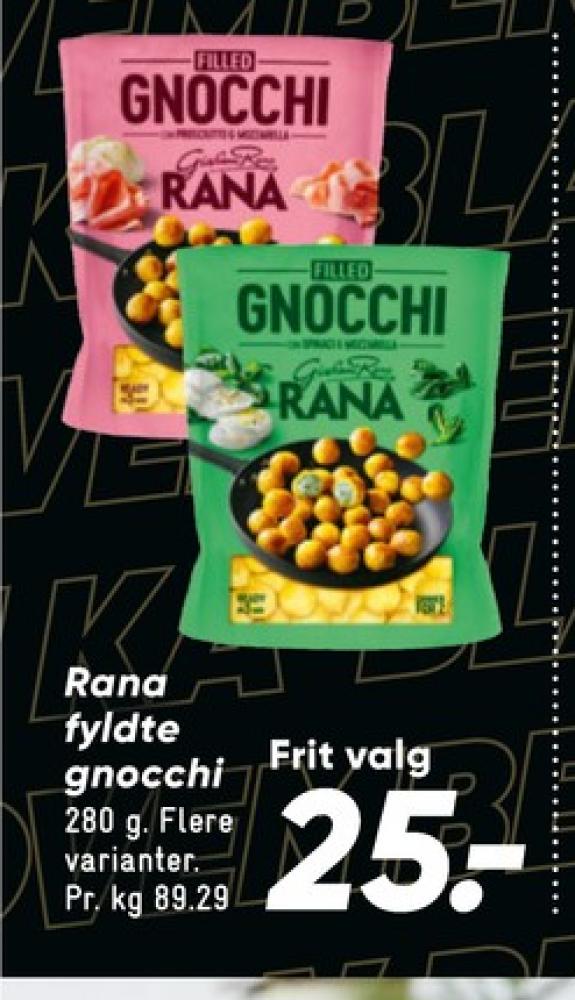 Rana, Gnocchi med Skinke