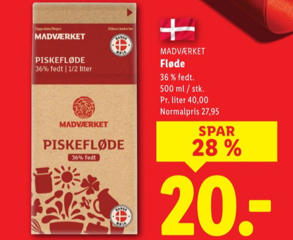 Madværket, Piskefløde 36%
