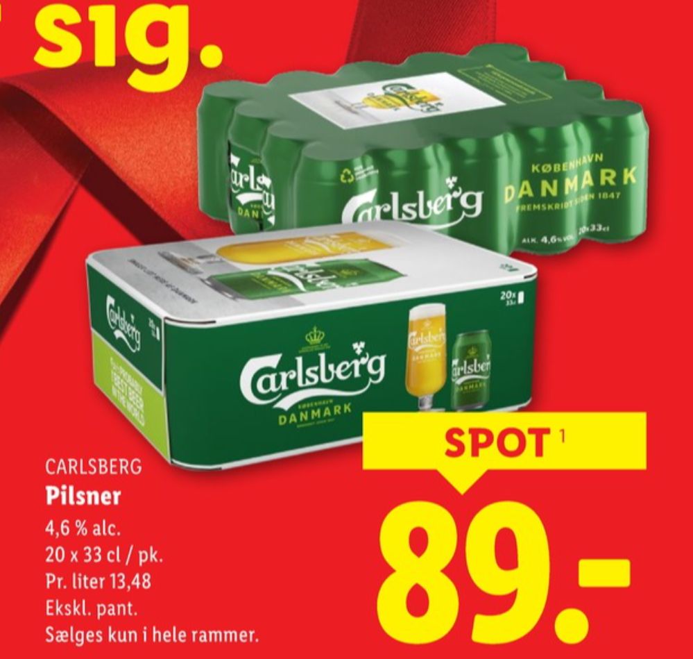 Carlsberg Pilsner, Øl 20 pk.