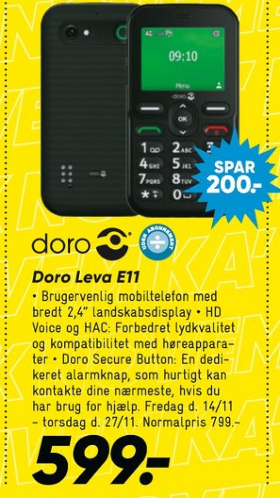 Doro Leva E11, Mobiltelefon