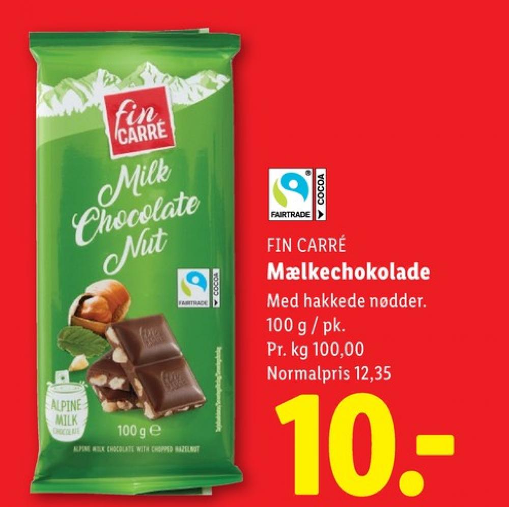 Fin Carré, Chokoladeplade Milk Chocolate Nut