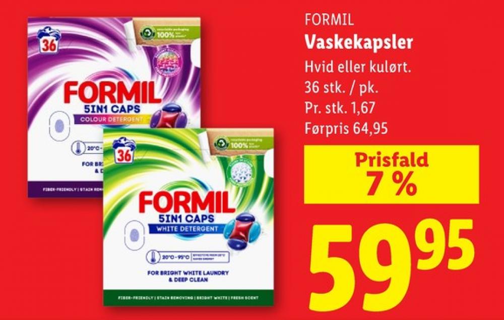 Formil, Vaskemiddel-tabs