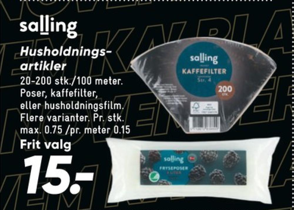 Salling, Kaffefiltre