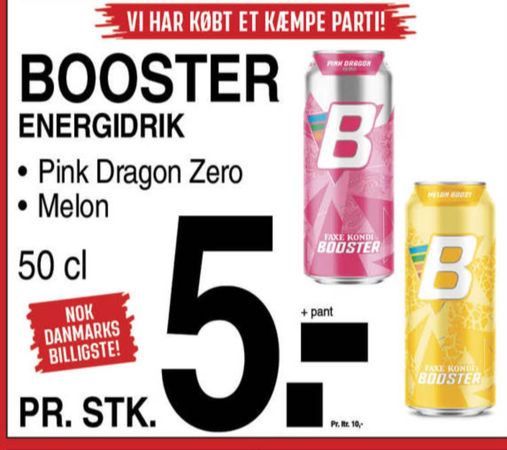 Faxe Kondi Booster Melon Boost, Energidrik