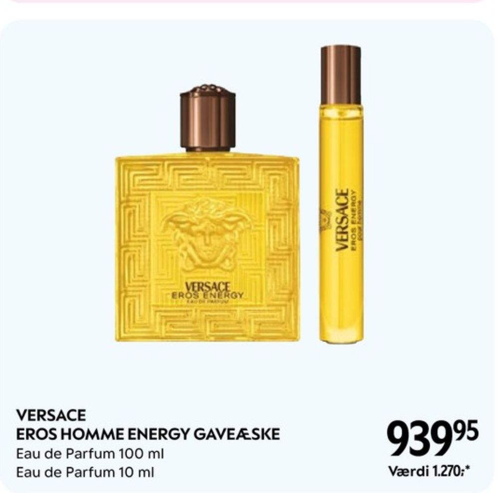 Versace Eros Homme Energy, Gaveæske