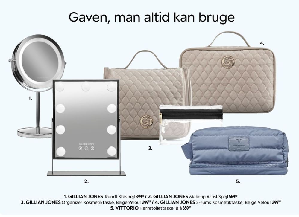 Gillian Jones, Toilettaske