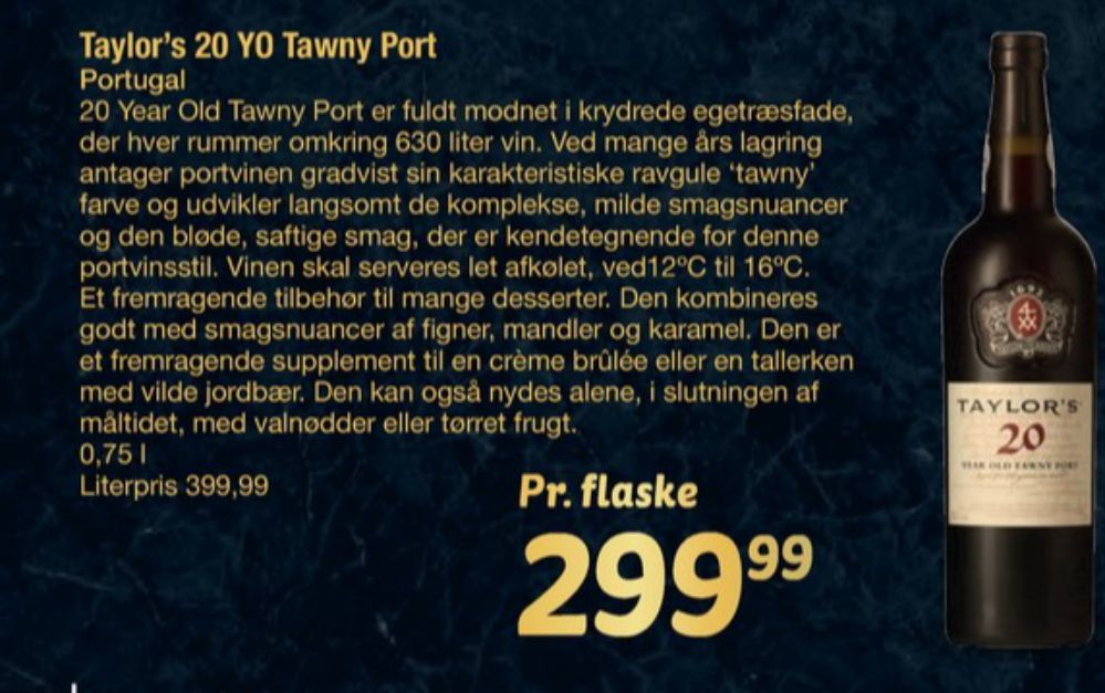 Taylor's 20 YO Tawny, Portvin