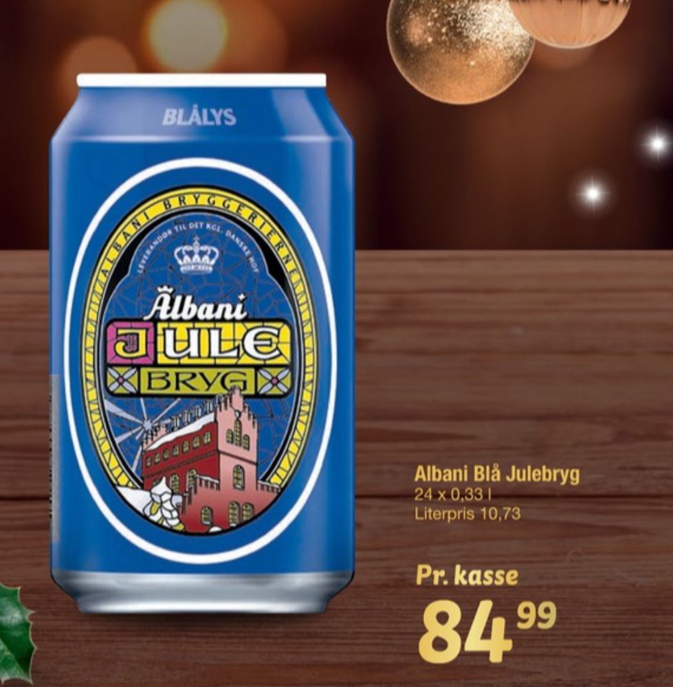 Albani Blålys Julebryg, Øl 24 pk.