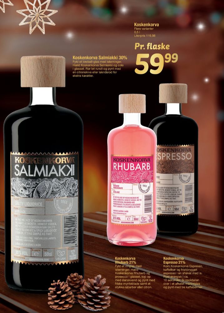 Koskenkorva Rhubarb, Shots