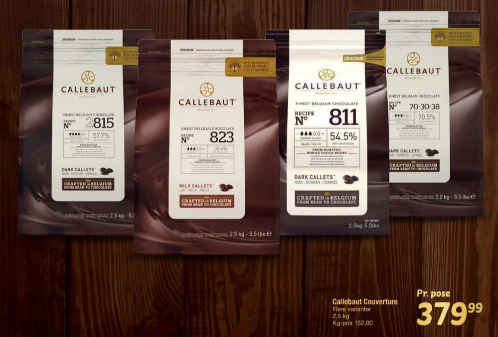 Callebaut, Overtrækschokolade 811