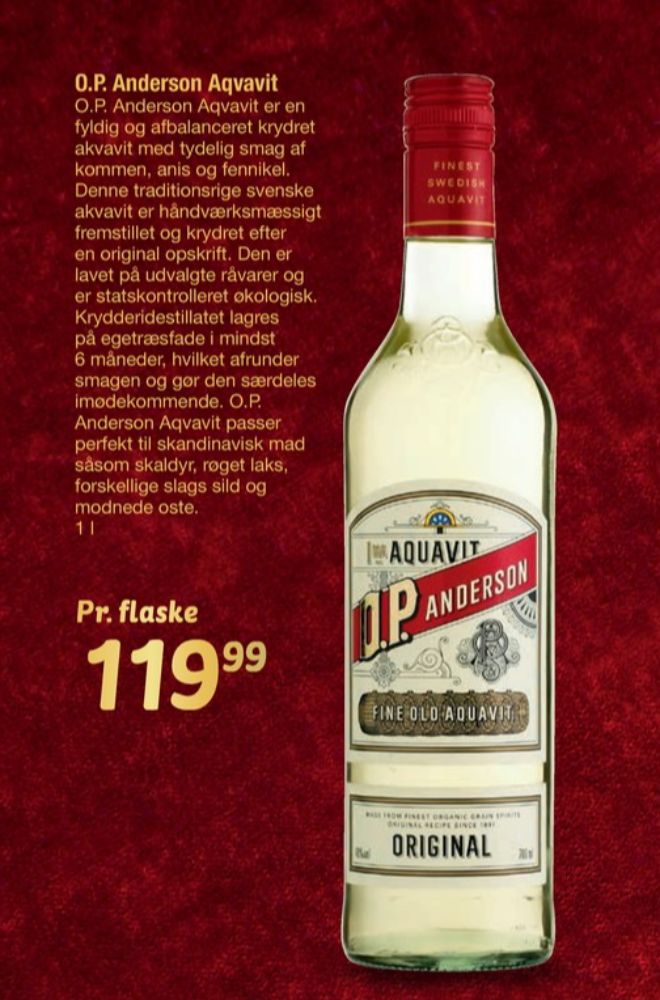 OP Anderson Original, Akvavit