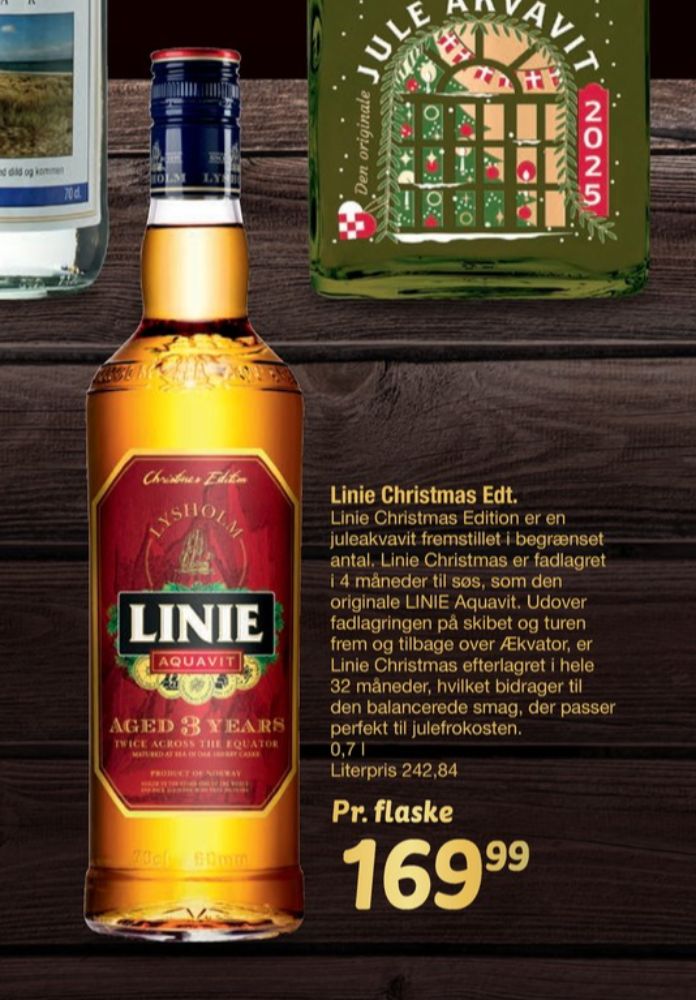 Linie Aquavit Juleaquavit, Akvavit