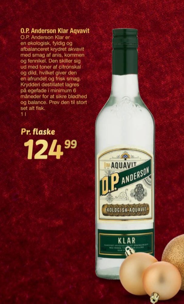 OP Anderson Klar Krydret, Akvavit