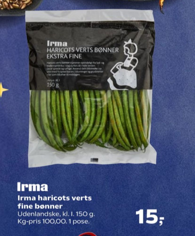 Irmas, Bønner