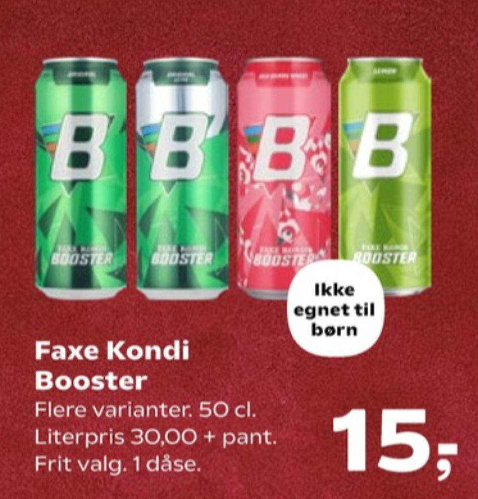 Faxe Kondi Booster Lemon, Energidrik