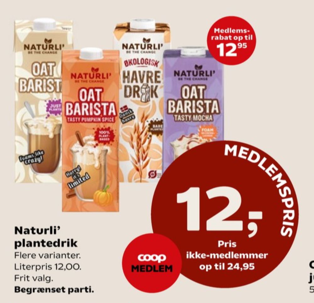 Naturli' Oat Barista, Havredrik