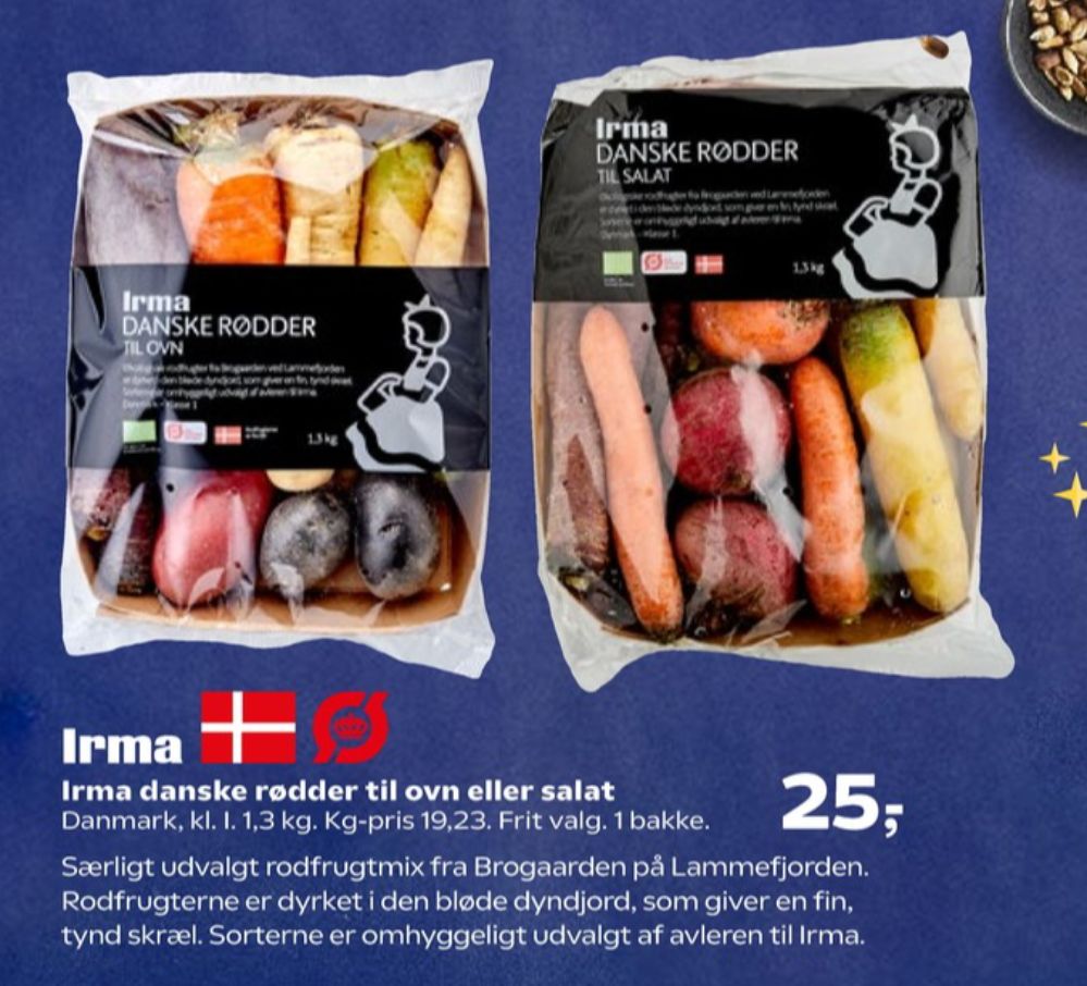 Irmas, Rodfrugter