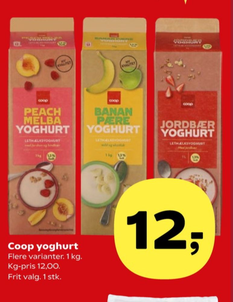 Coop, Jordbær Yoghurt 