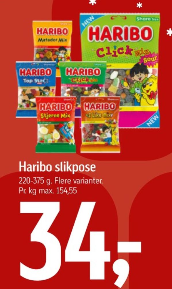Haribo Matador Mix, Slikposer