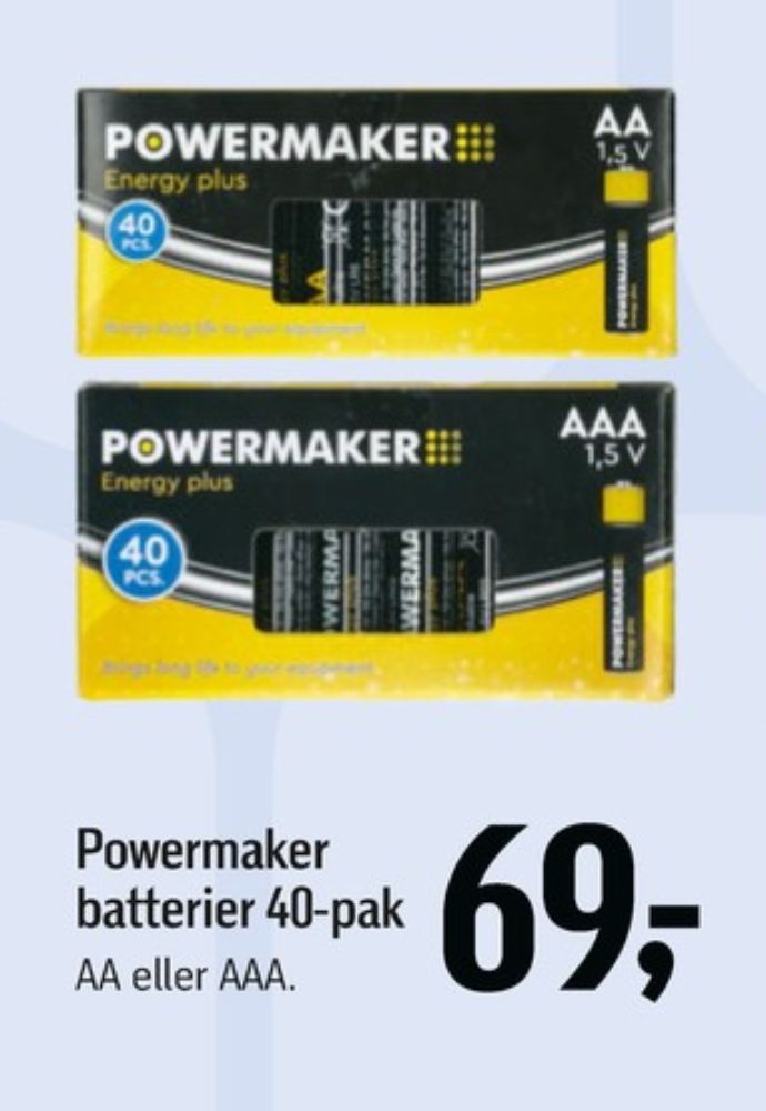 Powermaker, Batterier