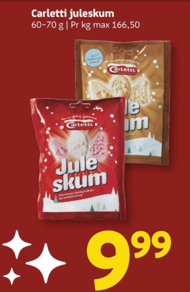 Carletti Juleskum, Skum Vanilje lys chokolade