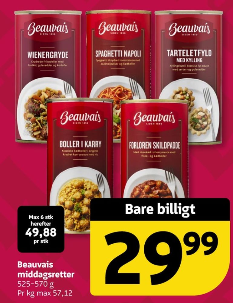 Beauvais, Boller i Karry