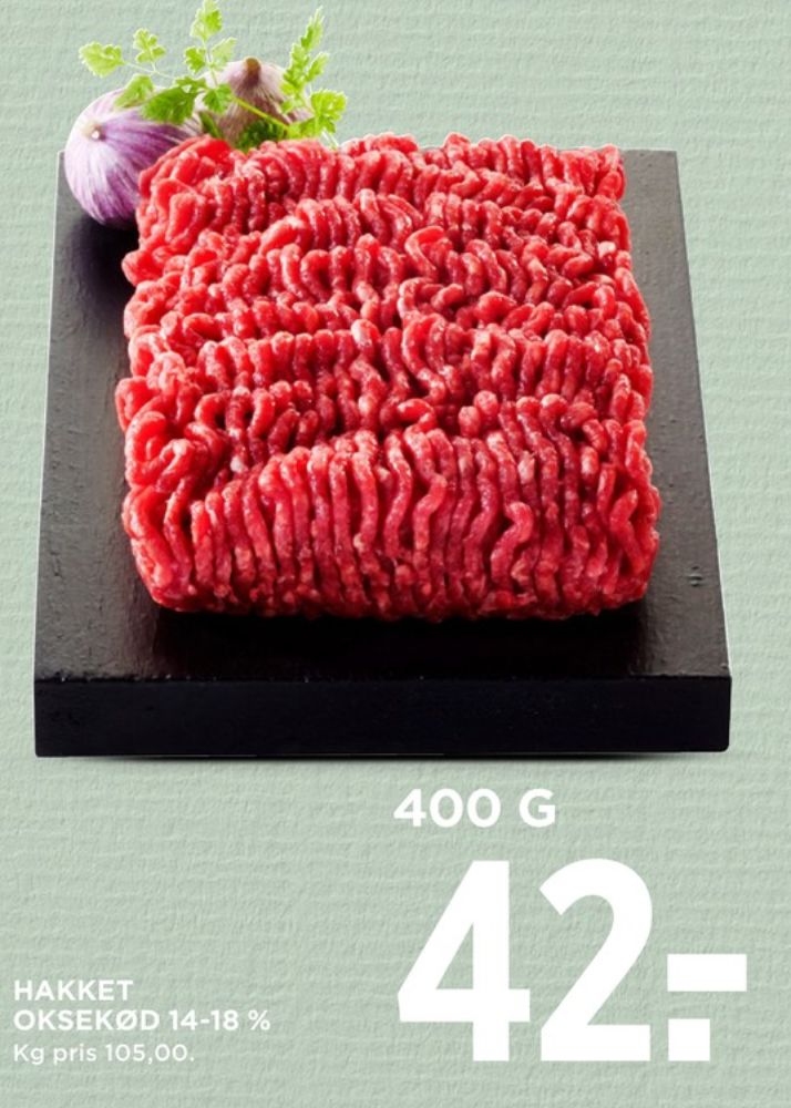 Hakket oksekød 14-18%