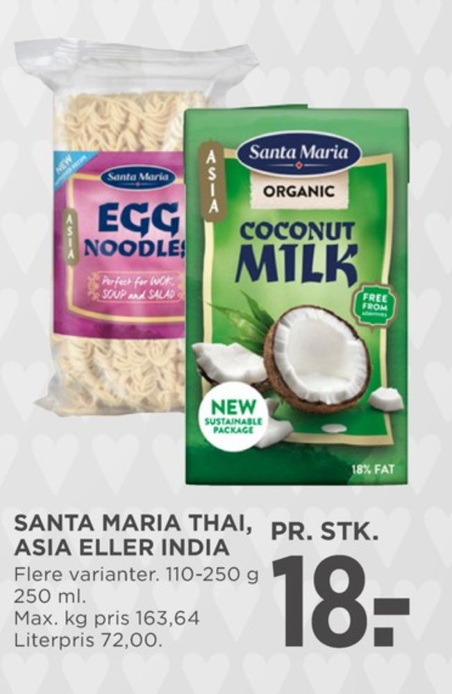 Santa Maria, Kokosmælk