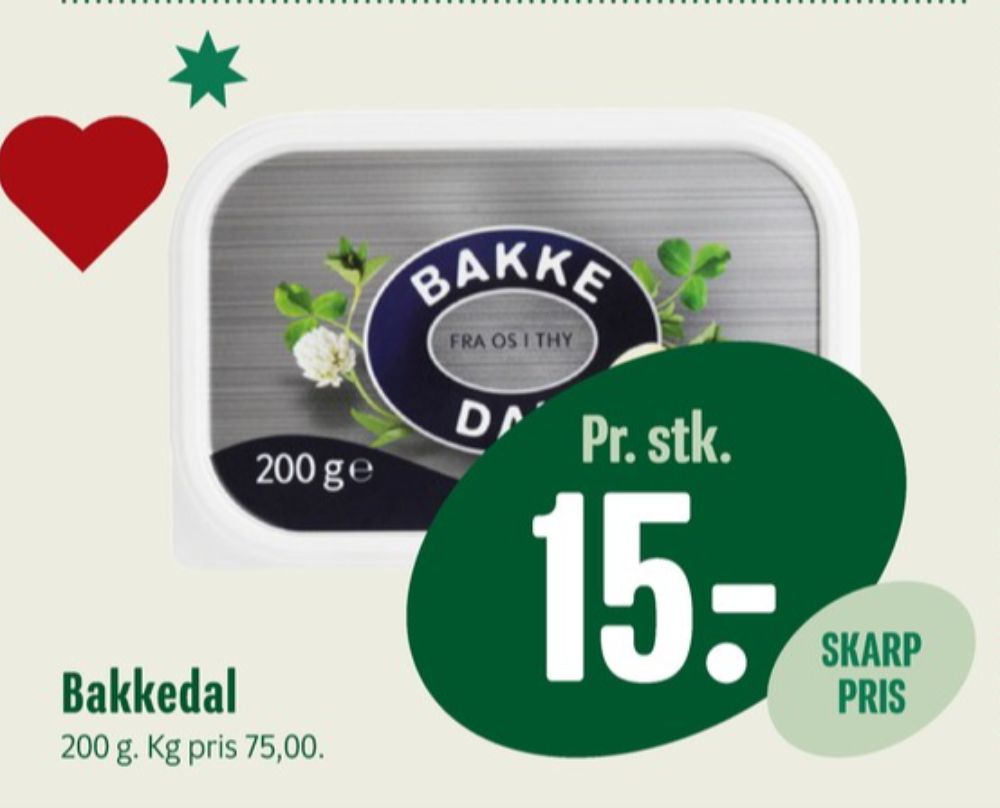Bakkedal, Smørbar