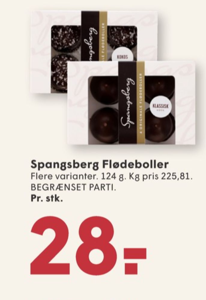 Spangsberg, Flødeboller Kokos