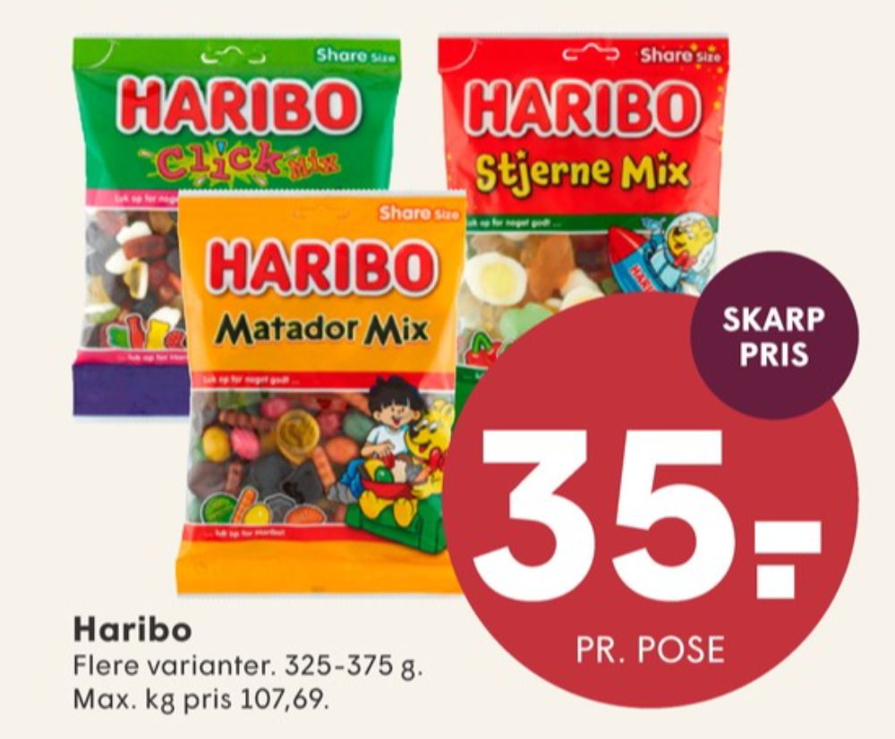 Haribo Stjernemix, Slikposer