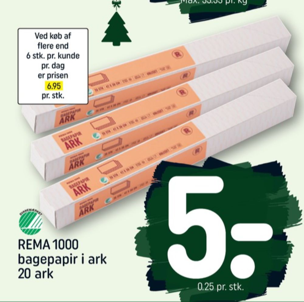 Rema 1000, Bagepapir