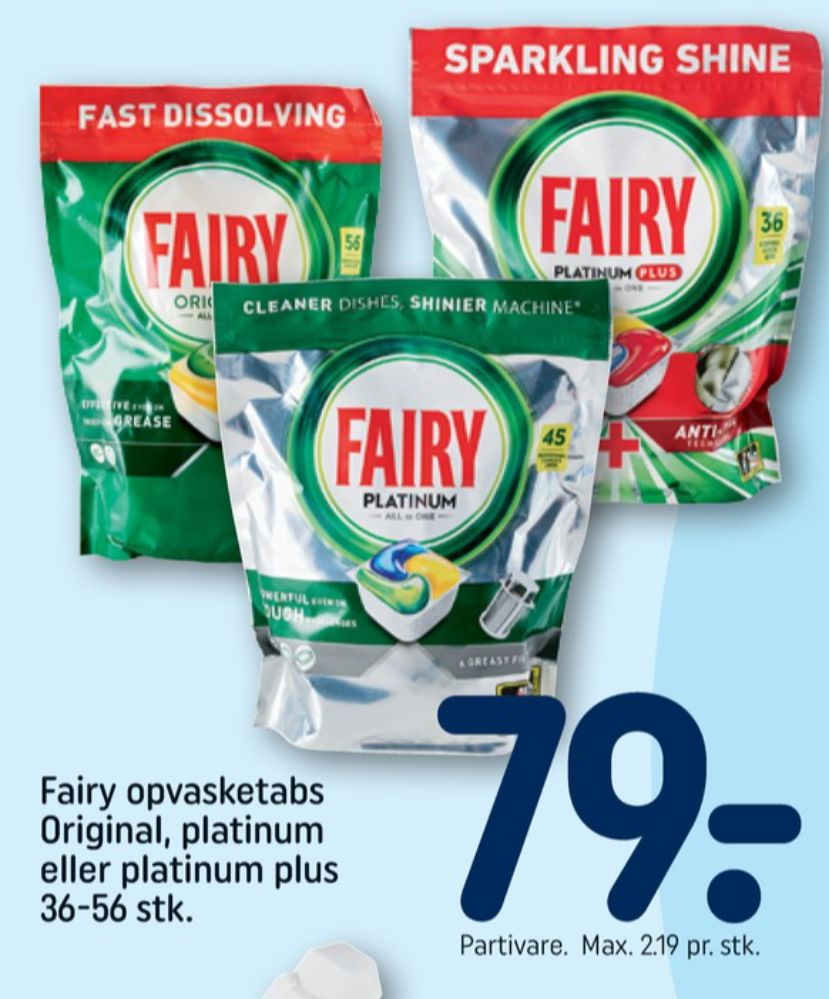 Fairy, Maskinopvask-tabs