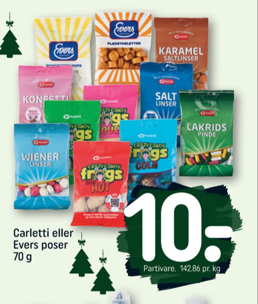 Carletti Saltlinser, Dragée