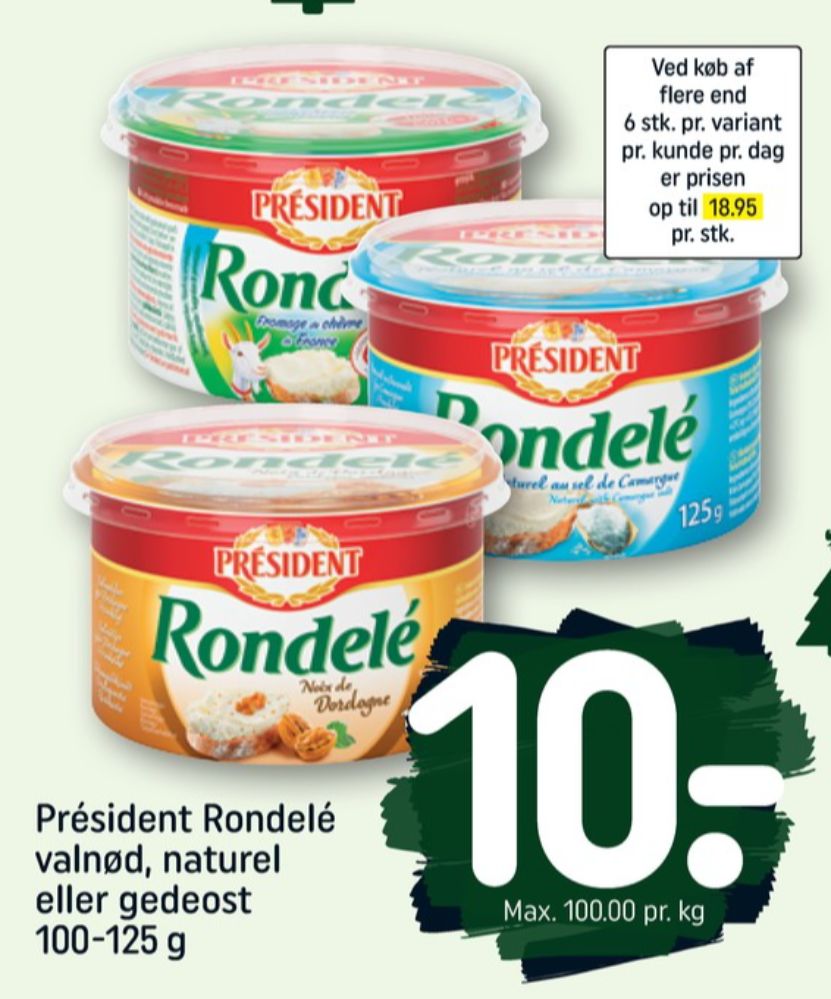 Président Rondelé, Flødeost Valnød