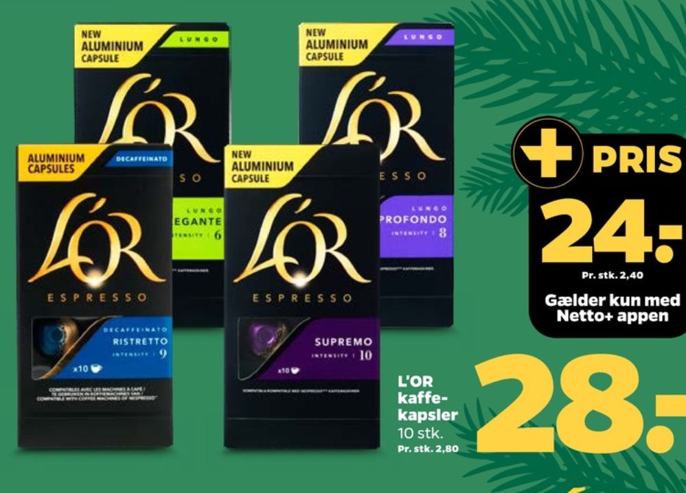 LOR Espresso Supremo, Kaffekapsler