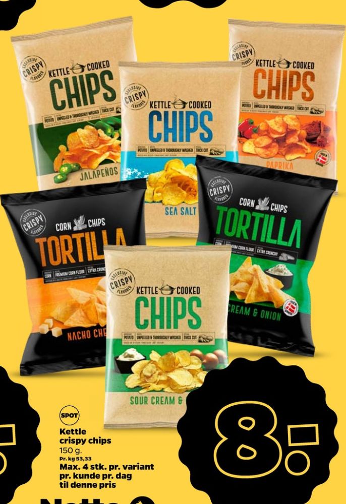 Kettle Cooked Chips, Sea Salt Chips