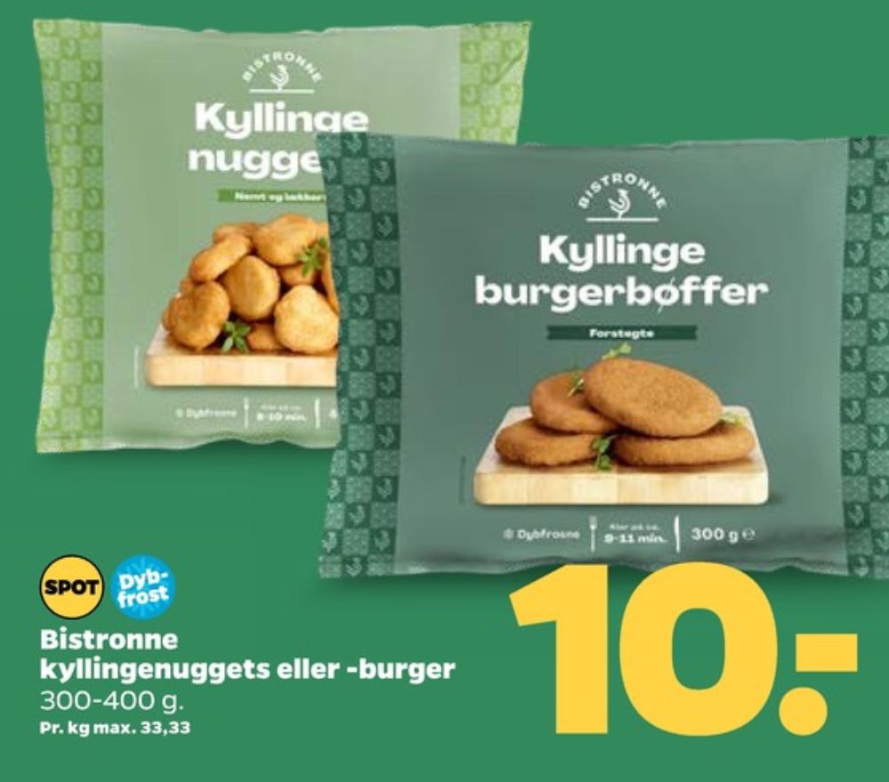 Bistronne, Kyllingenuggets