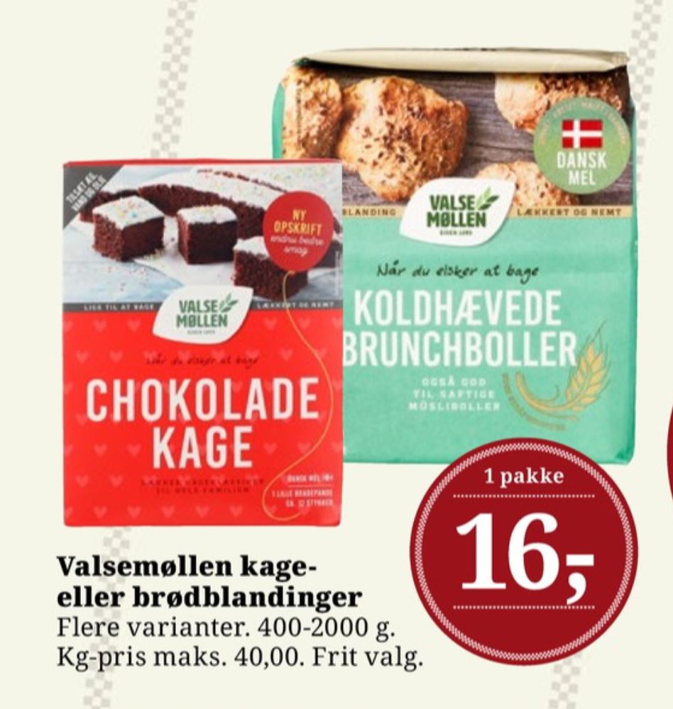 Valsemøllen, Chokoladekageblanding