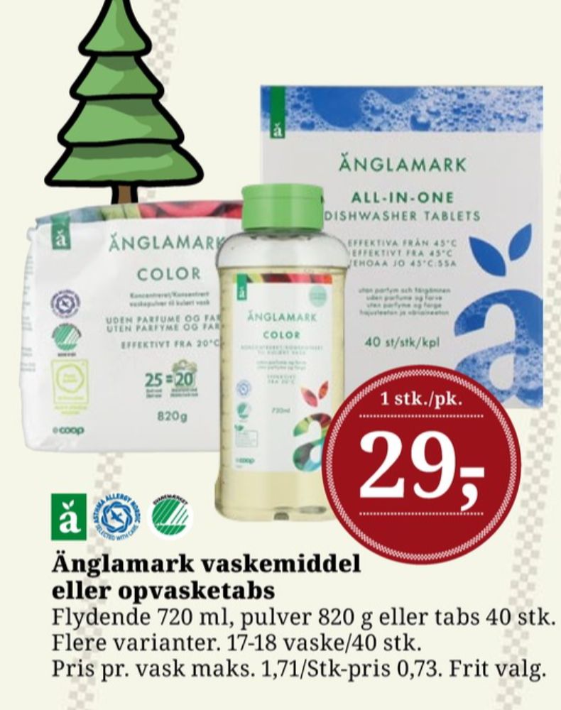 Änglamark, Maskinopvask-tabs