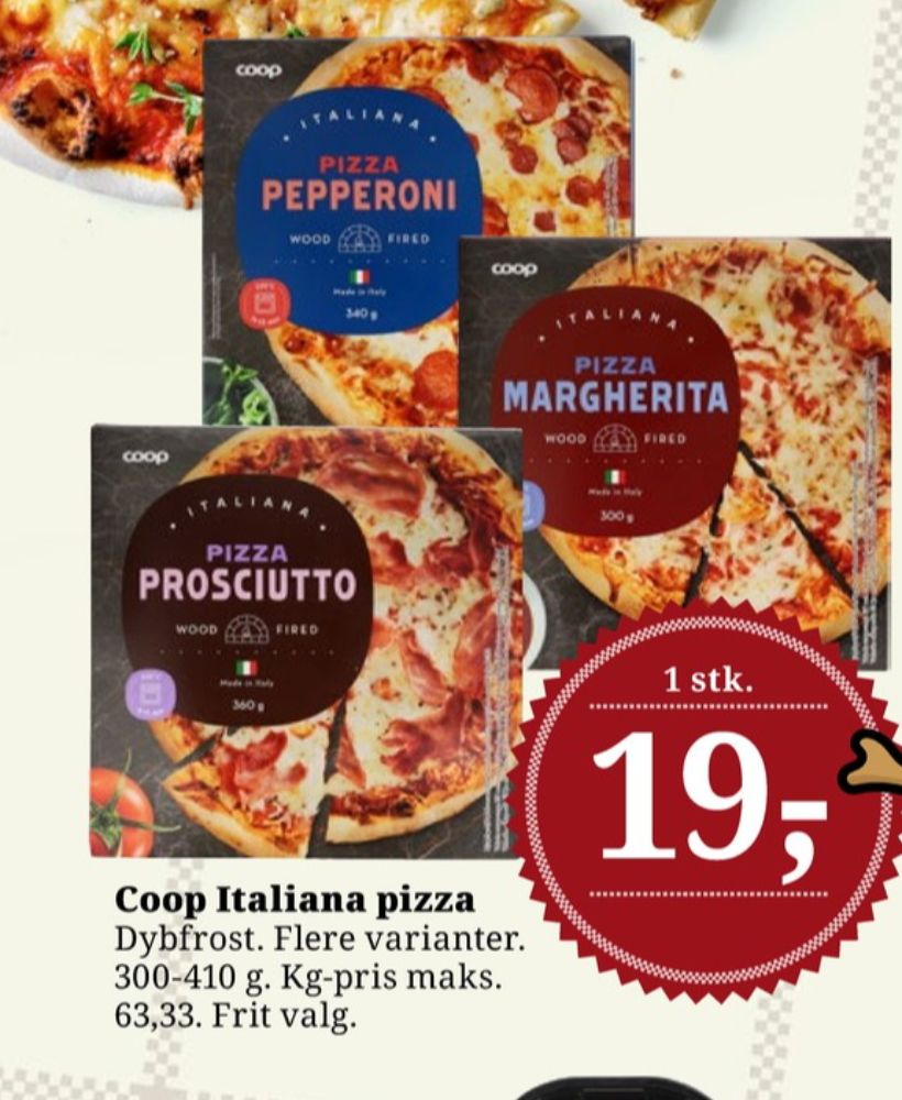 Coop, Pizza Prosciutto