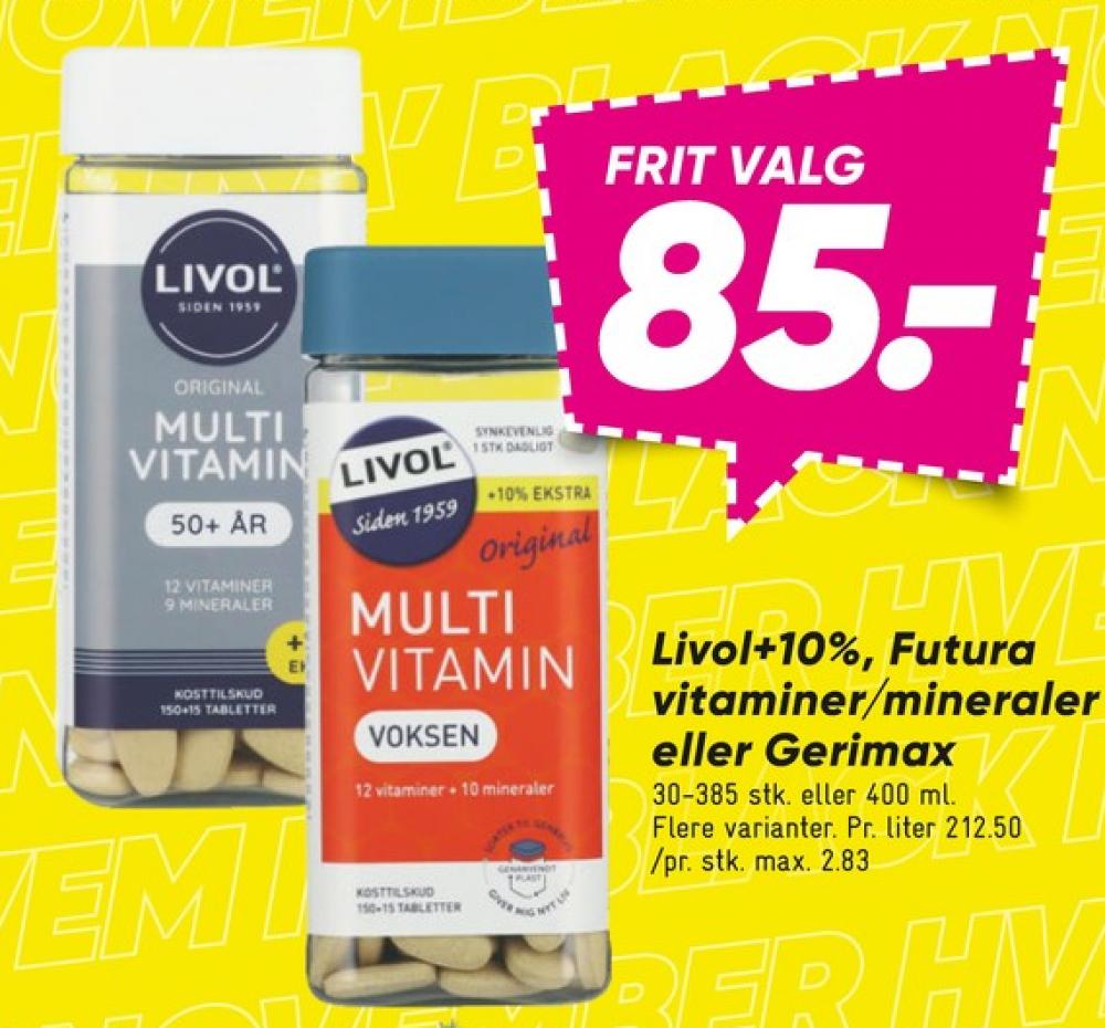 Livol Multi, Vitaminer