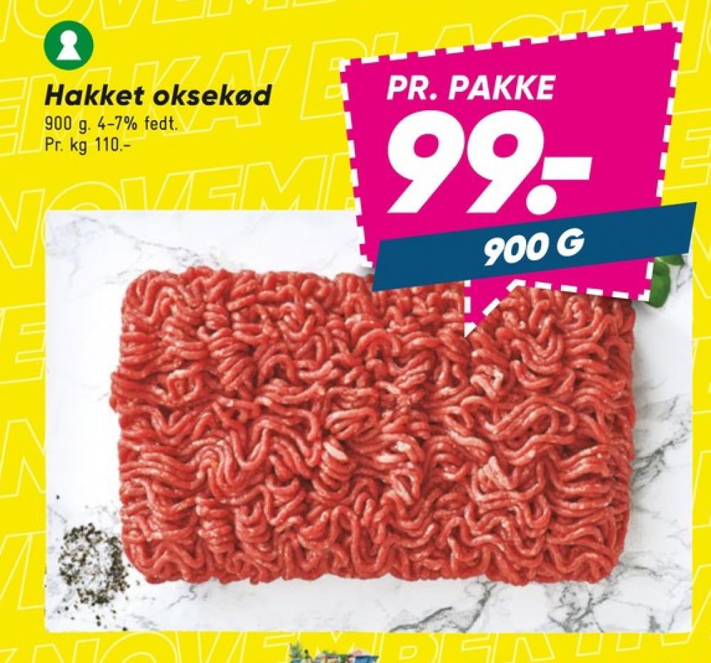 Hakket oksekød 4-7%