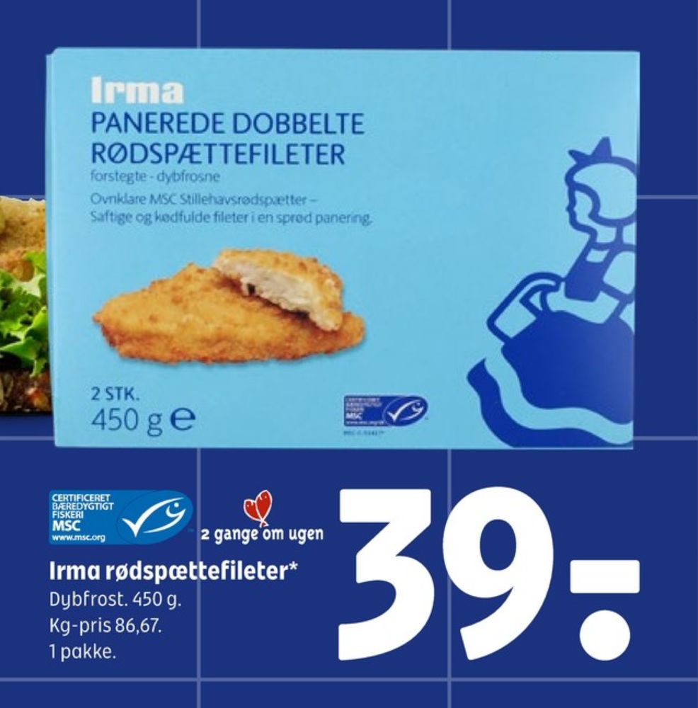 Irmas, Rødspættefileter
