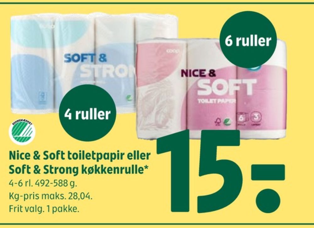 Coop Nice & Soft, Toiletpapir