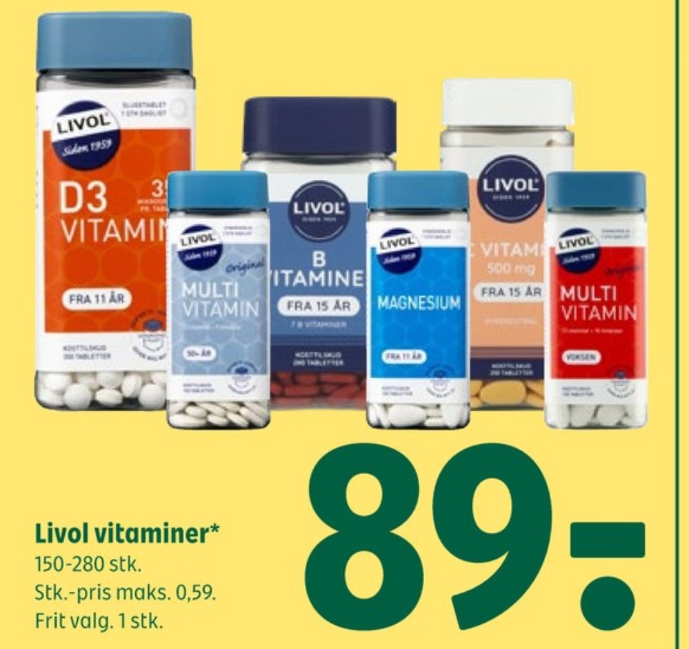 Livol Multi, Vitaminer