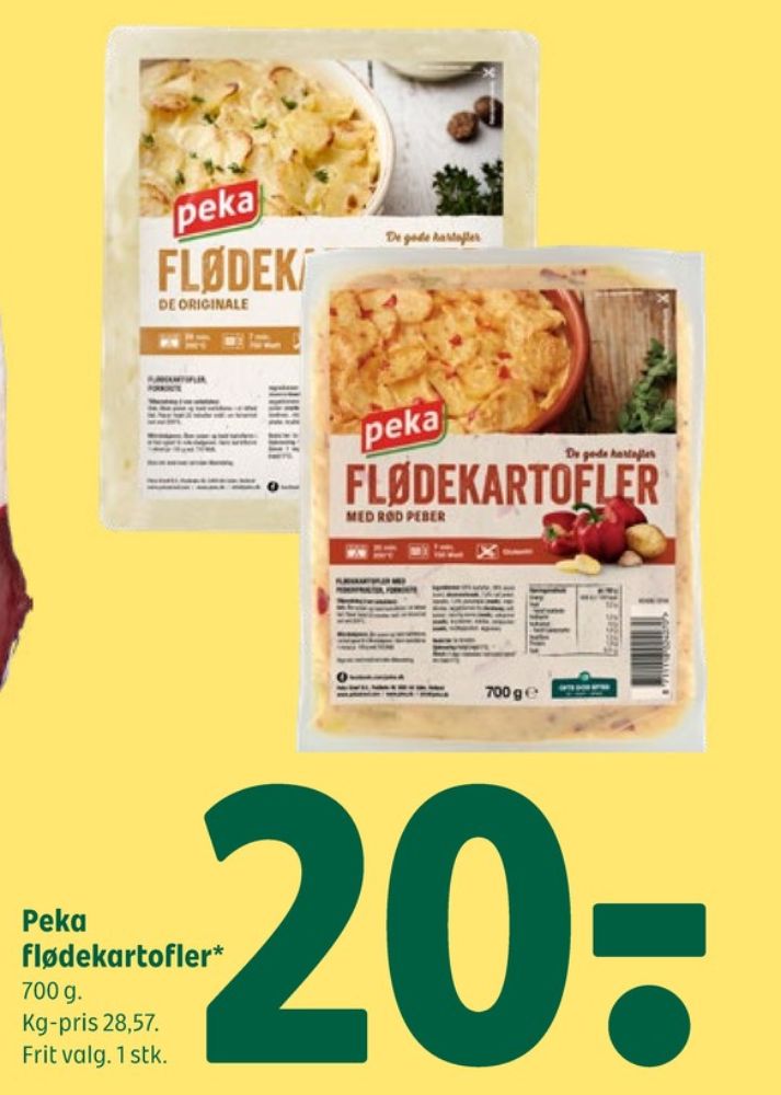 Peka, Flødekartofler med peberfrugt