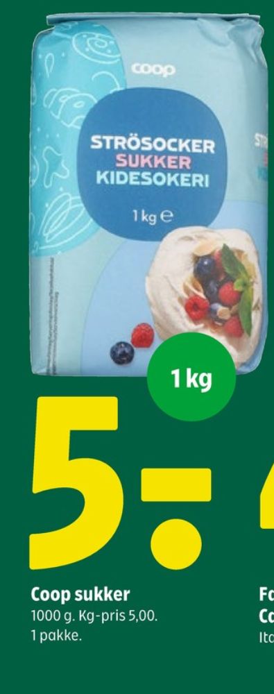 Coop, Sukker