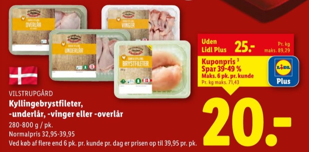 Vilstrupgård, Kyllingebrystfilet